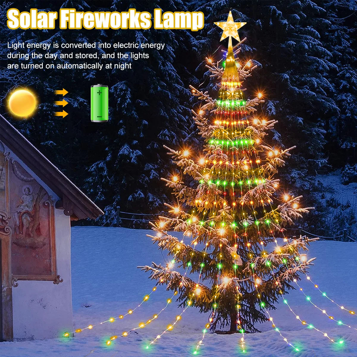 Christmas Decoration Solar String Lights 2/3M LED Star Fairy Lights Outdoor
