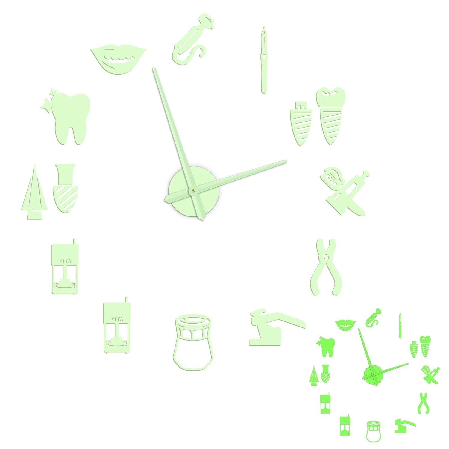 Dentist DIY Giant Wall Clock Dental Doctor Oversized Wall Clock