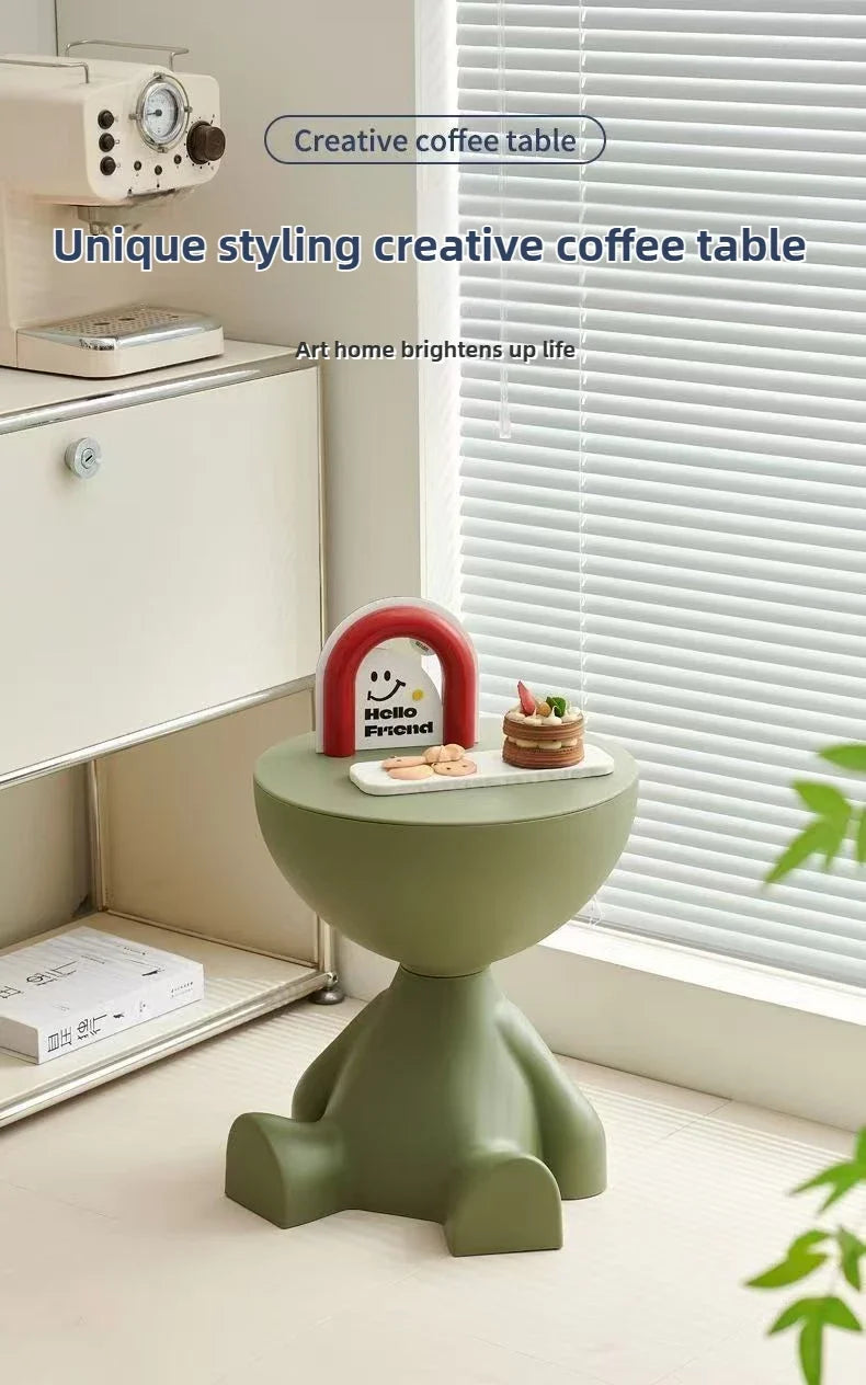 Light Luxury Cartoon Sofa Edge Table Creative Flat Head Coffee Table