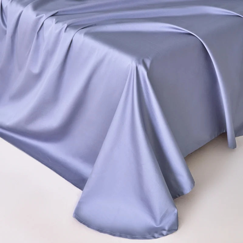 1pc Bed Flat Sheet 100% Egyptian Cotton Solid Color Top Sheets Single Double