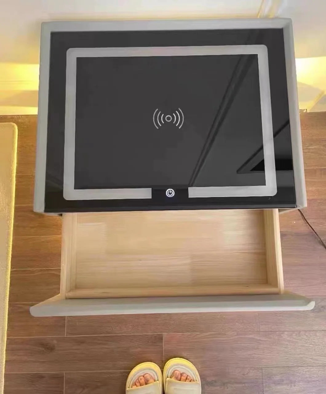 Smart Nightstand with Wireless Charger Bluetooth Speaker