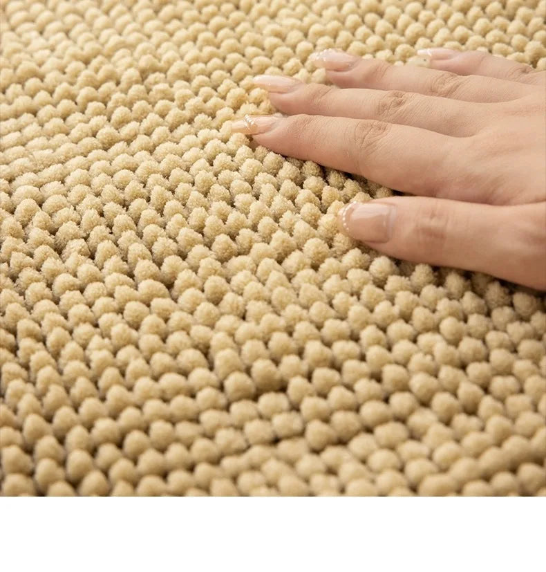Chenille Bath Mats Encrypted Thickened Short Plush Strong