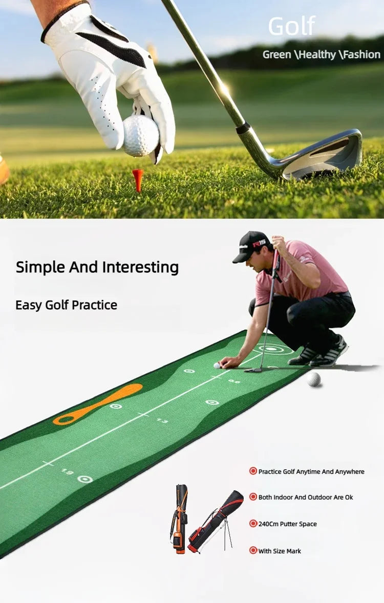 Golf Carpet Putting Mat Indoor Outdoor Training Putting Practice