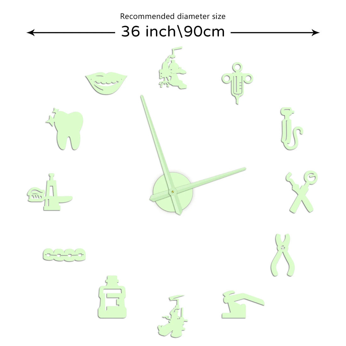 Dentist DIY Giant Wall Clock Dental Doctor Oversized Wall Clock