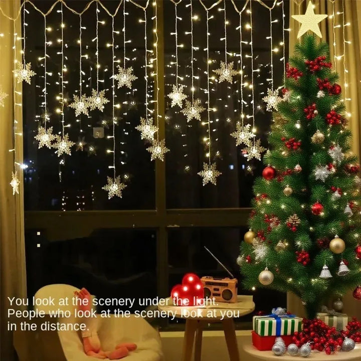 110V 220V Snowflakes  Curtain Garland