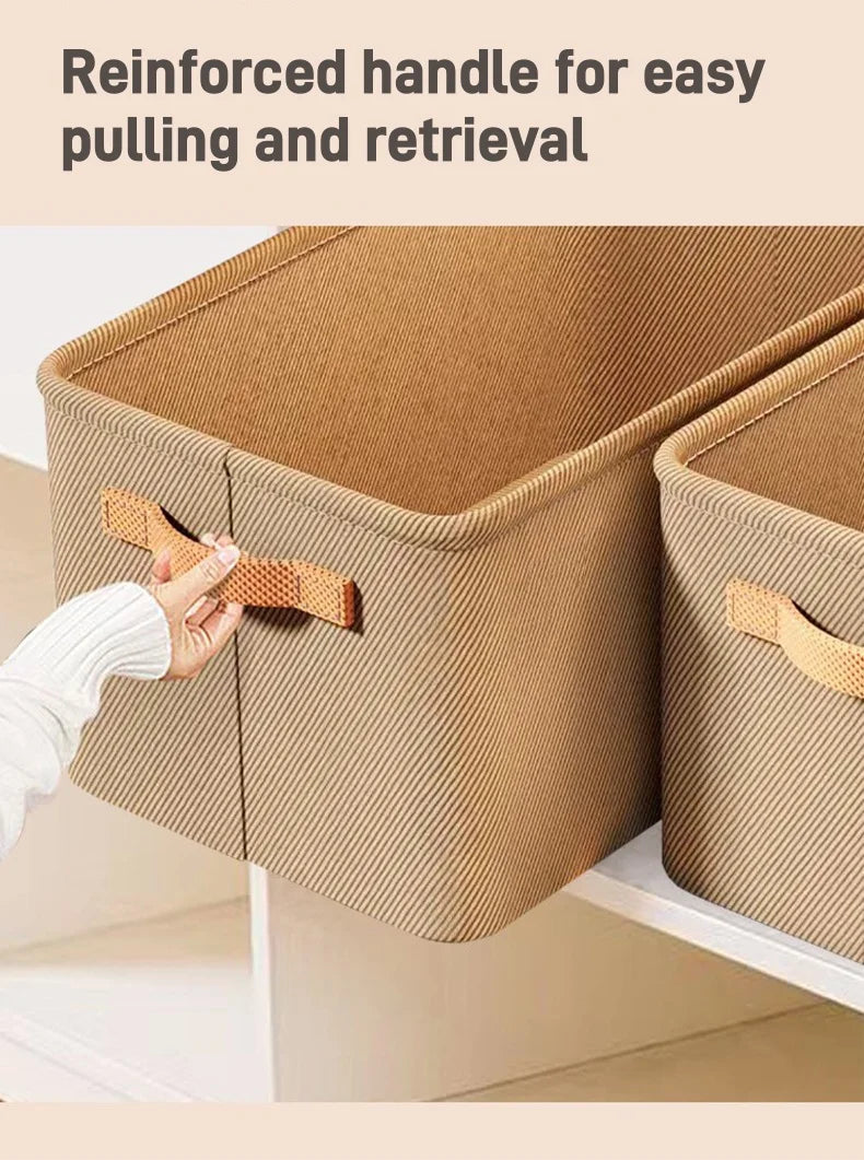 Folding Cotton Linen Storage Box Basket For Storing Dirty Clothes Laundry Basket
