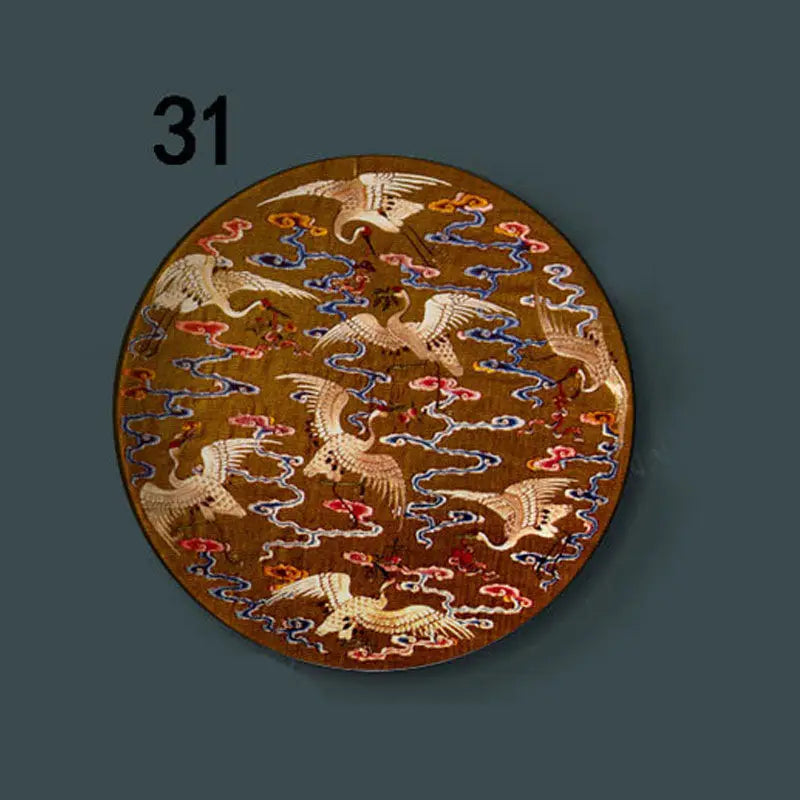 6-8inch Chinese Style Ceramic Plate with Dragon Phoenix