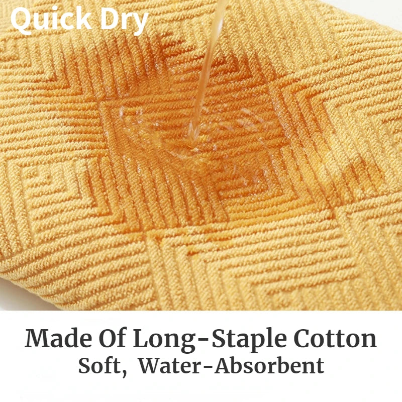 3Pcs/Pack Long-Staple Cotton Bath Towel Face Towel Set