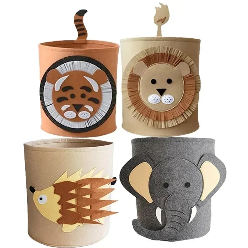 1/2/3/5PCS Baby Storage Basket Panda Dinosaur Cartoon