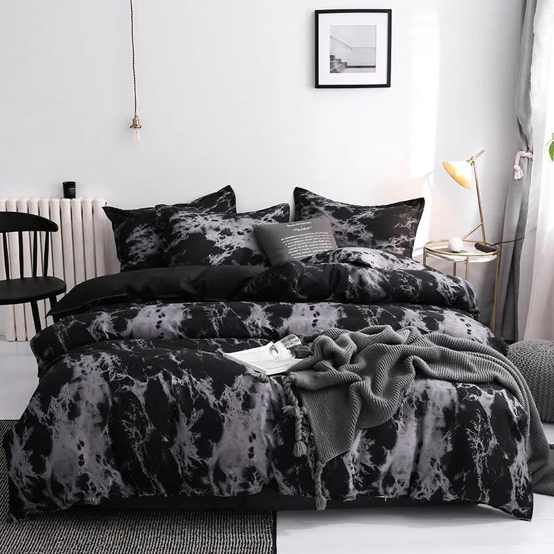 3pcs Duvet Cover Set with Pillow Case Double Comforter Bedding Set
