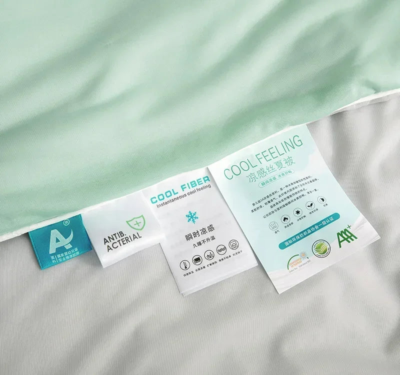 Air Condition Comforter for Summer Pure Color Ice Silk Cooling Blanket