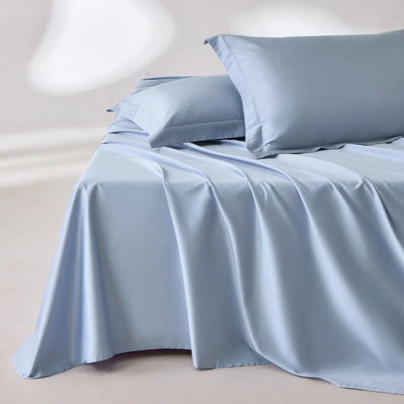 1pc Bed Flat Sheet 100% Egyptian Cotton Solid Color Top Sheets Single Double
