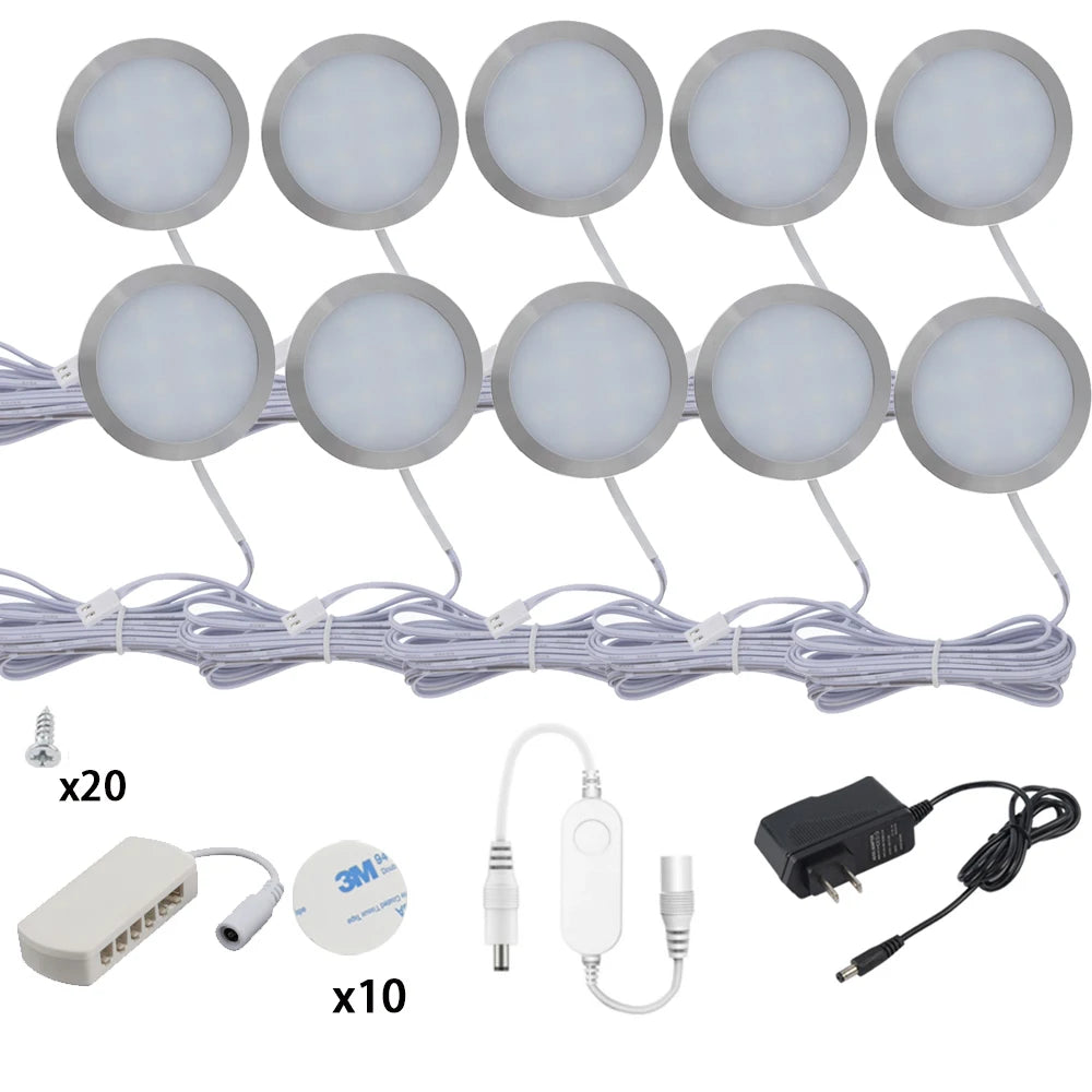 Tuya Zigbee 3.0 Smart LED Under Cabinet Lighting Dimmable Puck Lights Full