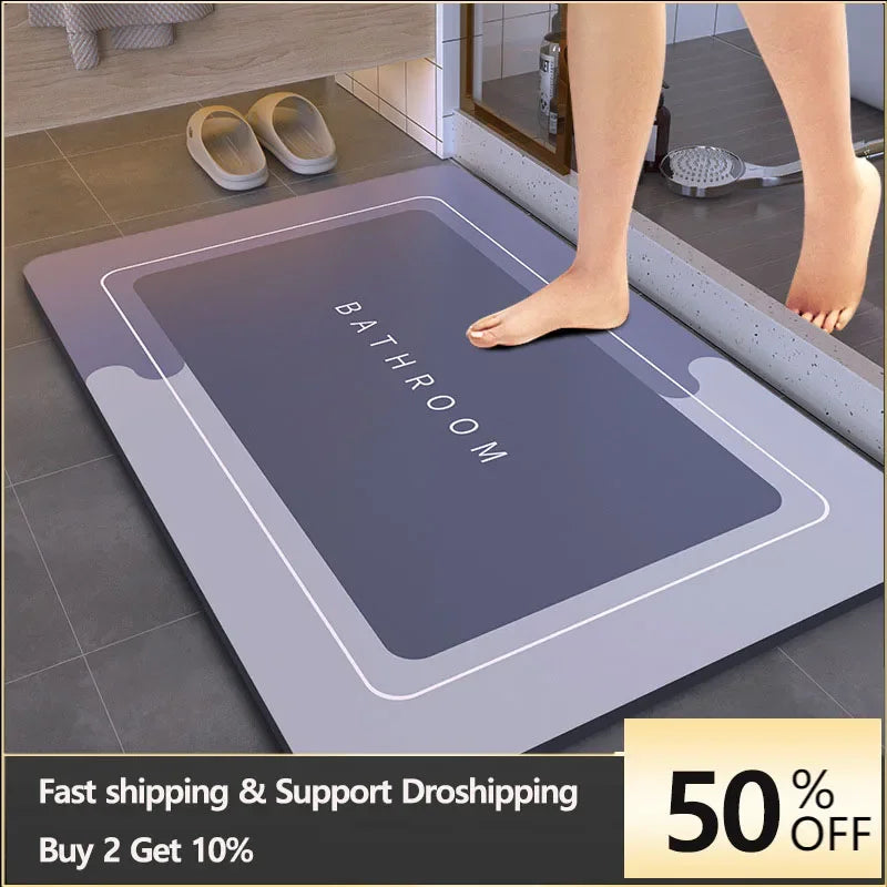 Bath Mat Super Absorbent Non Slip Bath Bathroom