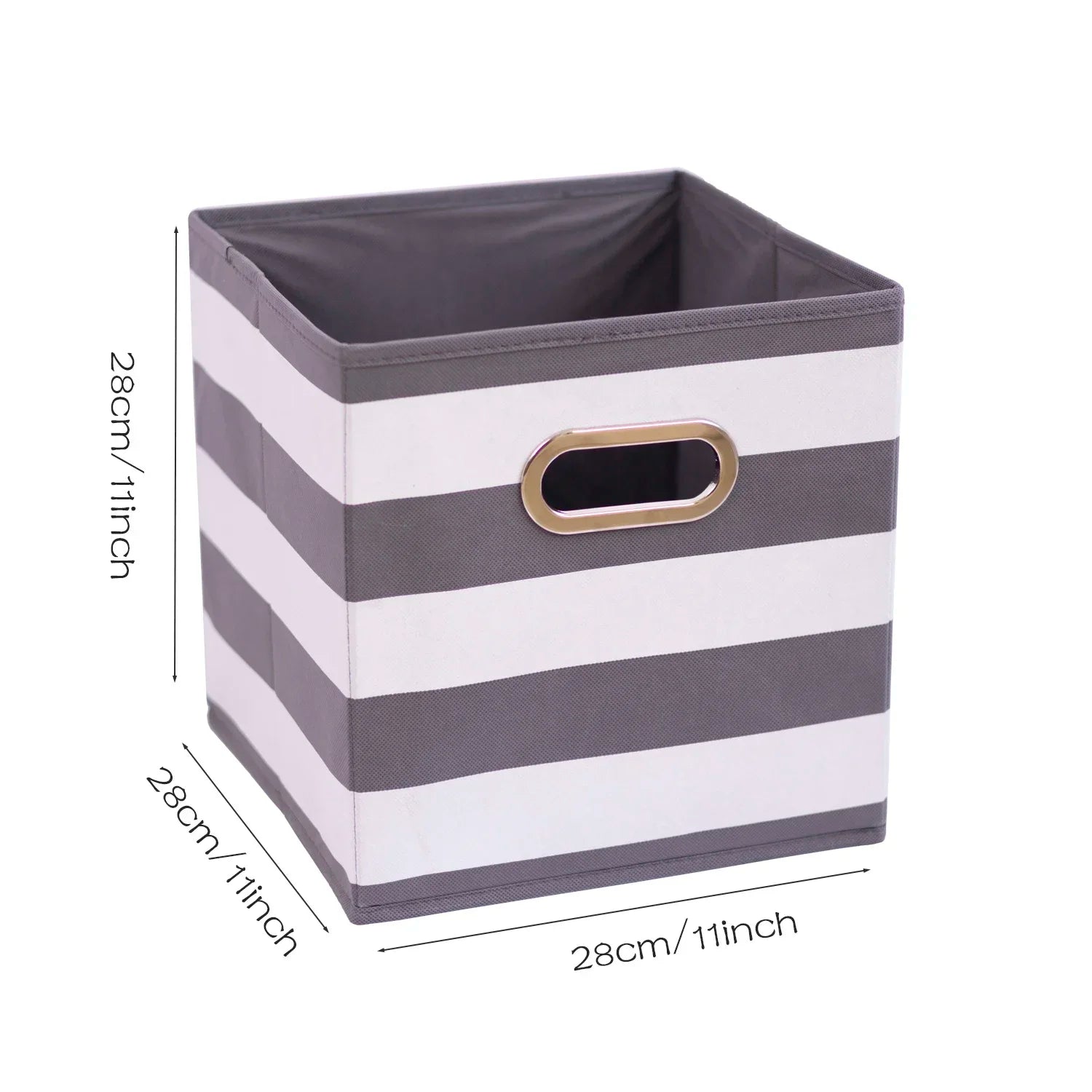 Foldable Organizer Basket With Handle Collapsible Storage Box