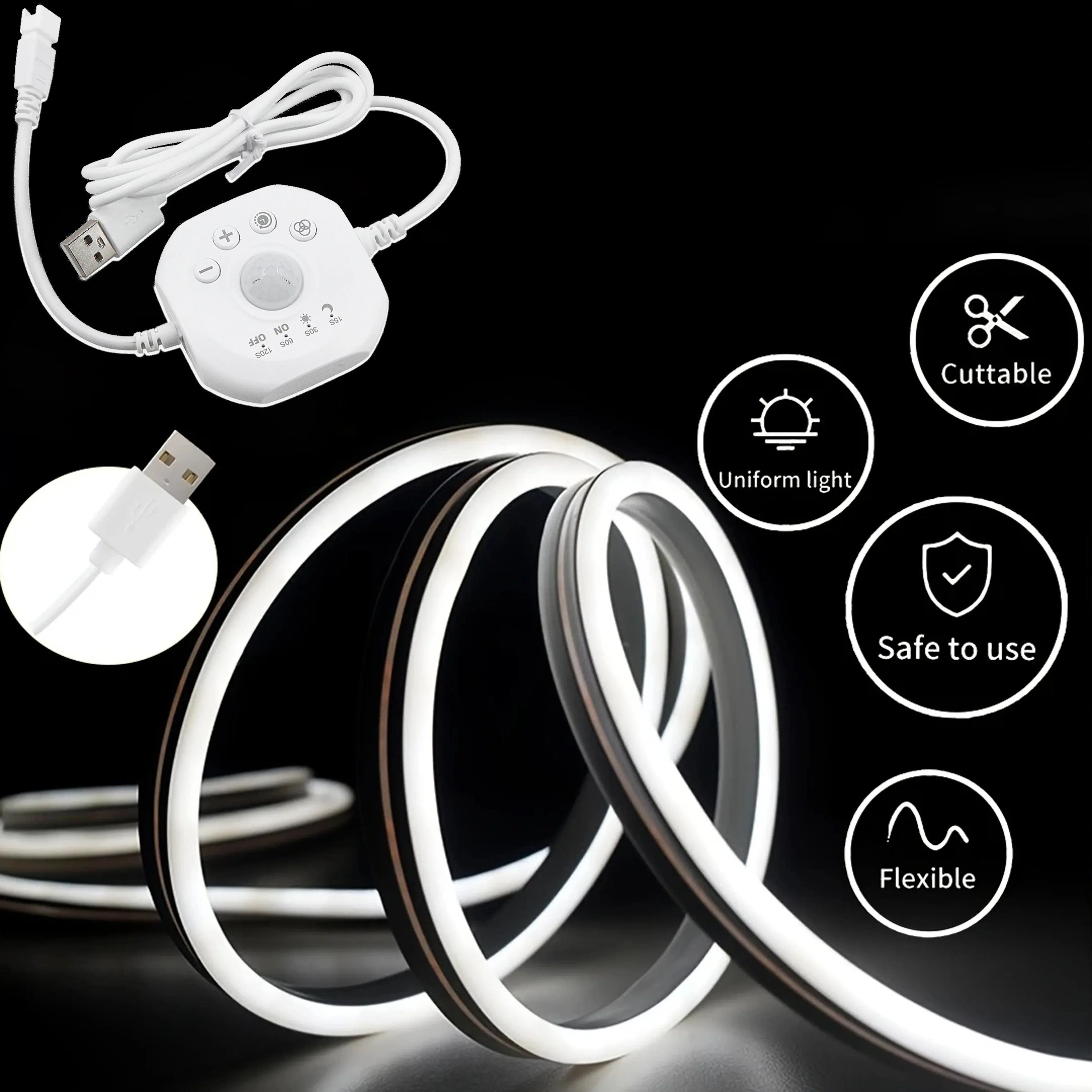 Flowing light strip LED Motion Sensor Light Indoor Under Bed Lights