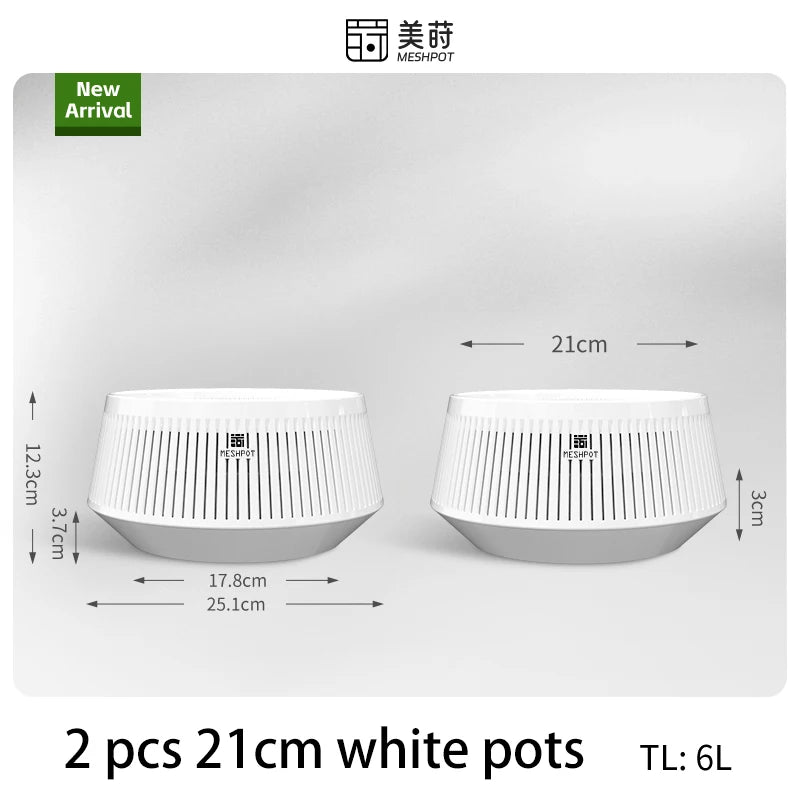 Meshpot Bonsai Pot with Saucer Plastic Flower Pot