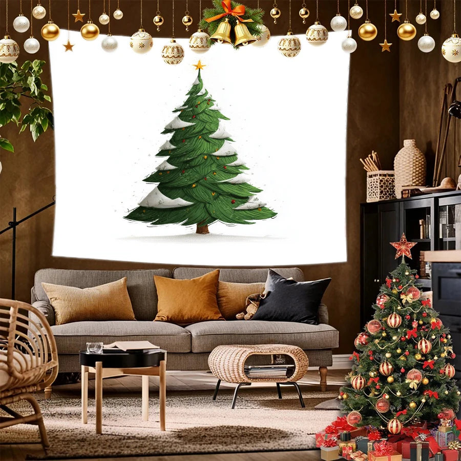 Moose Christmas Wall Hanging Background Cloth Hanging Cloth