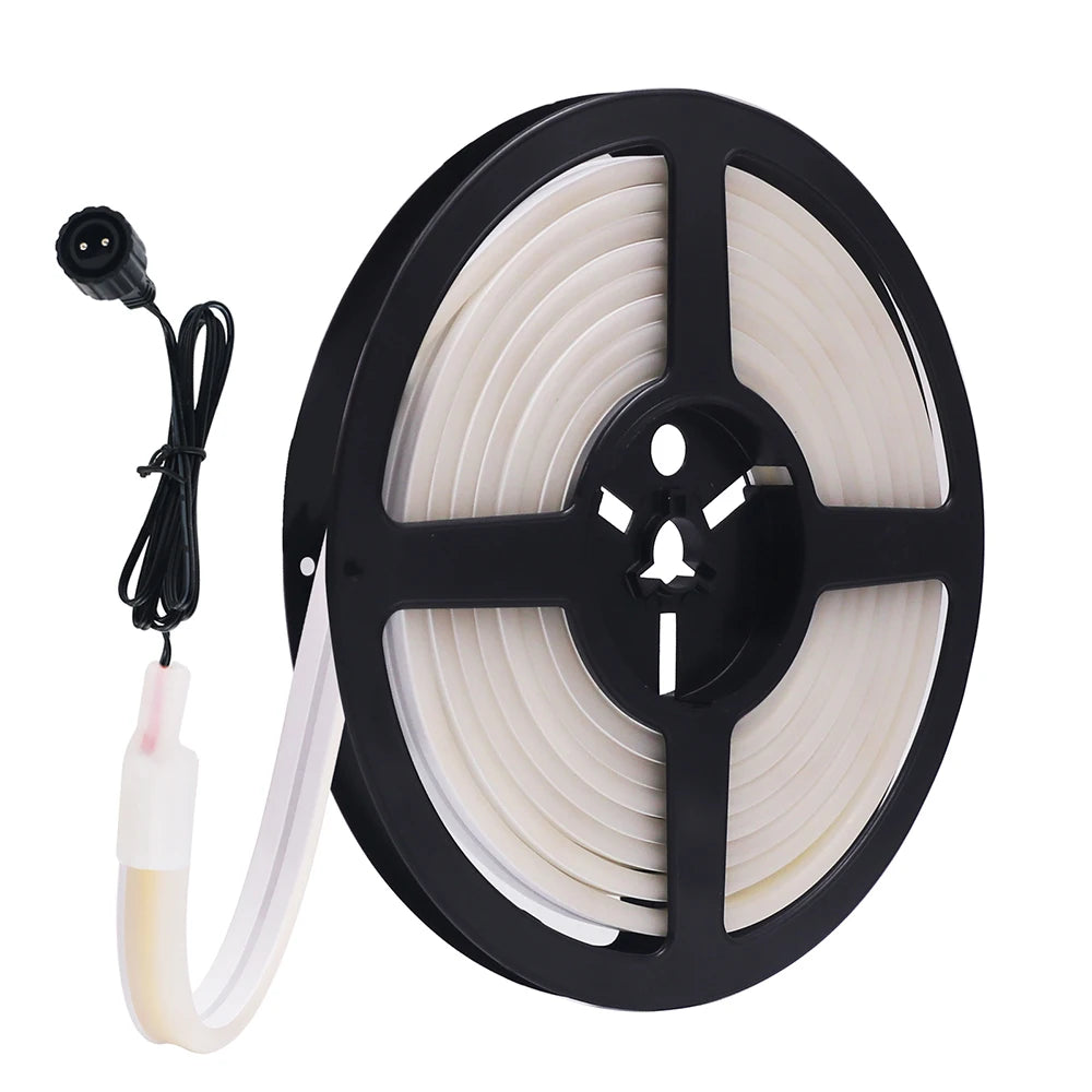 24V LED Neon Light Strip Solar Waterproof 8 Modes 320LEDs/m