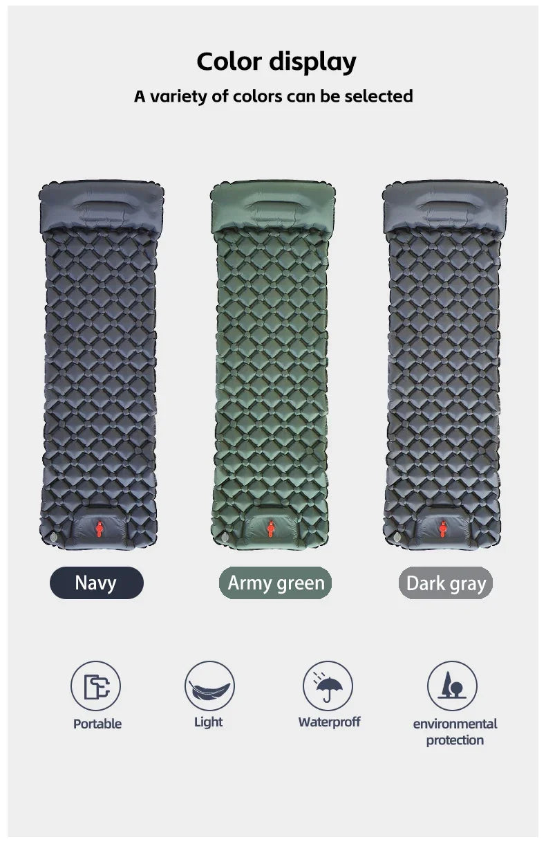 TARKA Inflatable Camping Mats Sleeping Pad Outdoor Tourist Air Cushion