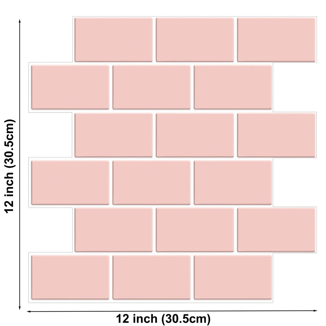 Subway Wall Stickers Peel and Stick 3d Brick Vinyl Wallpaper Bathroom Kitchen Backsplash