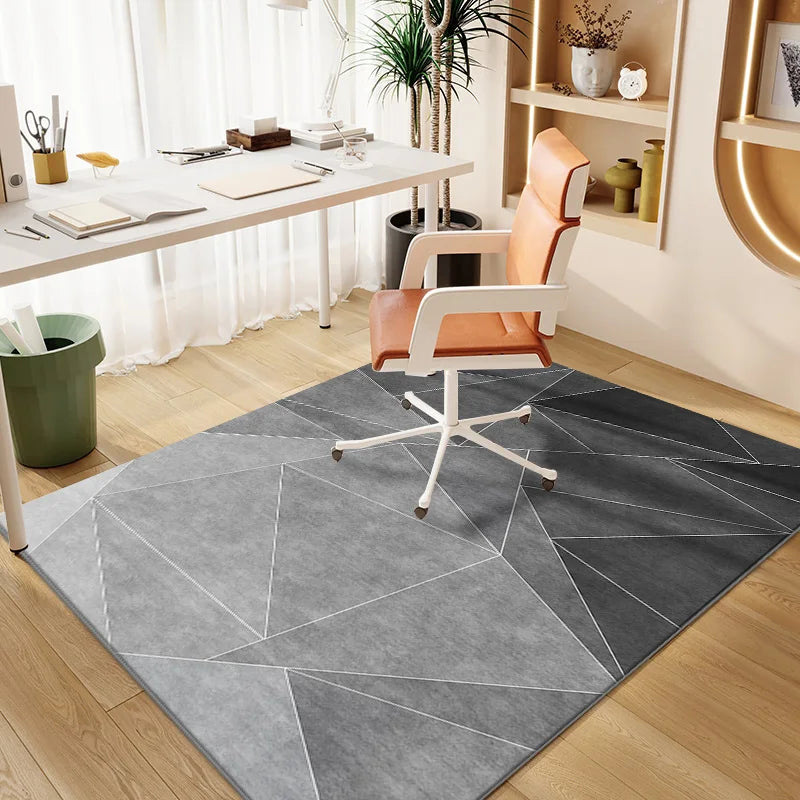 Modern Rectangular Chair Mat for Room Study Geometric