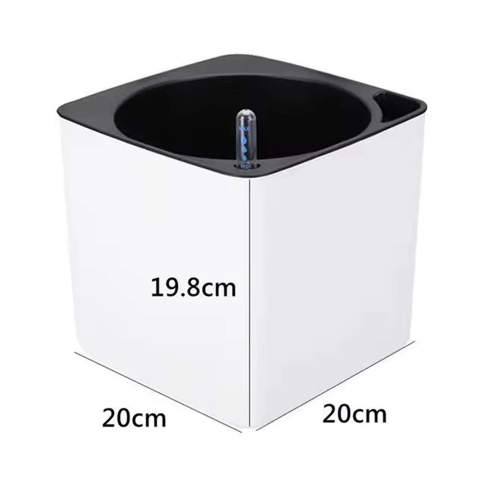 Self Watering Planter White Flower Pot with Water