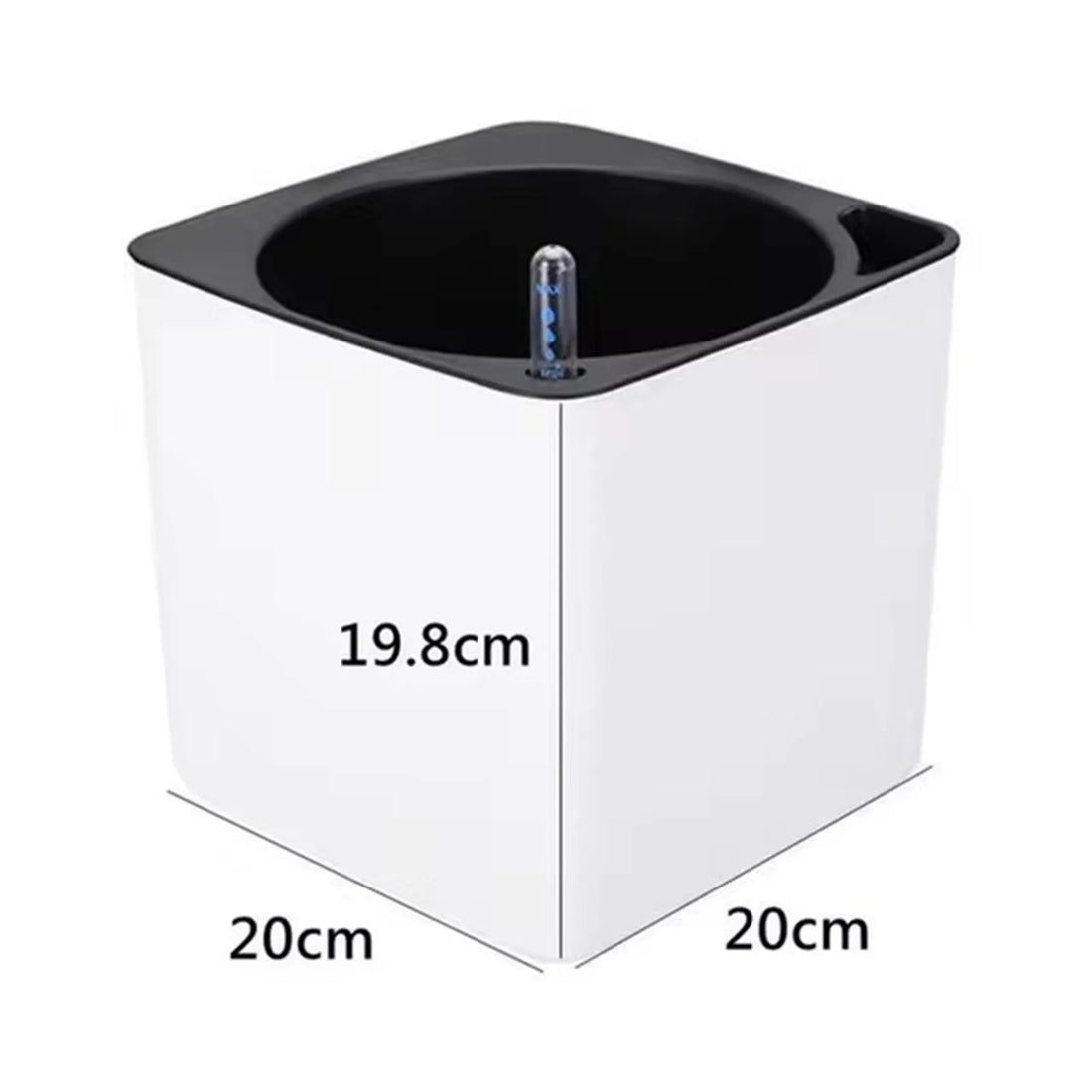 Self Watering Planter White Flower Pot with Water
