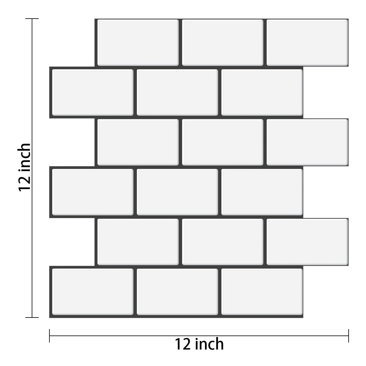 Subway Wall Stickers Peel and Stick 3d Brick Vinyl Wallpaper Bathroom Kitchen Backsplash