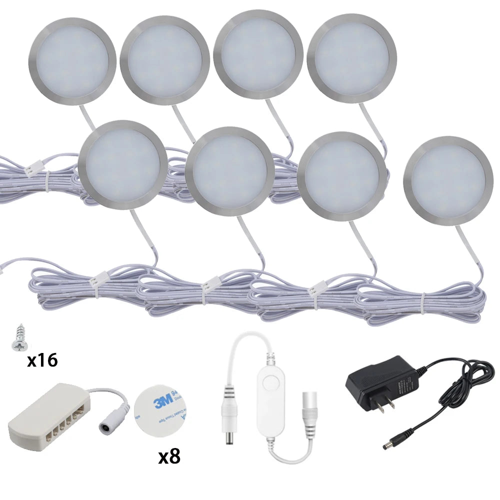 Tuya Zigbee 3.0 Smart LED Under Cabinet Lighting Dimmable Puck Lights Full