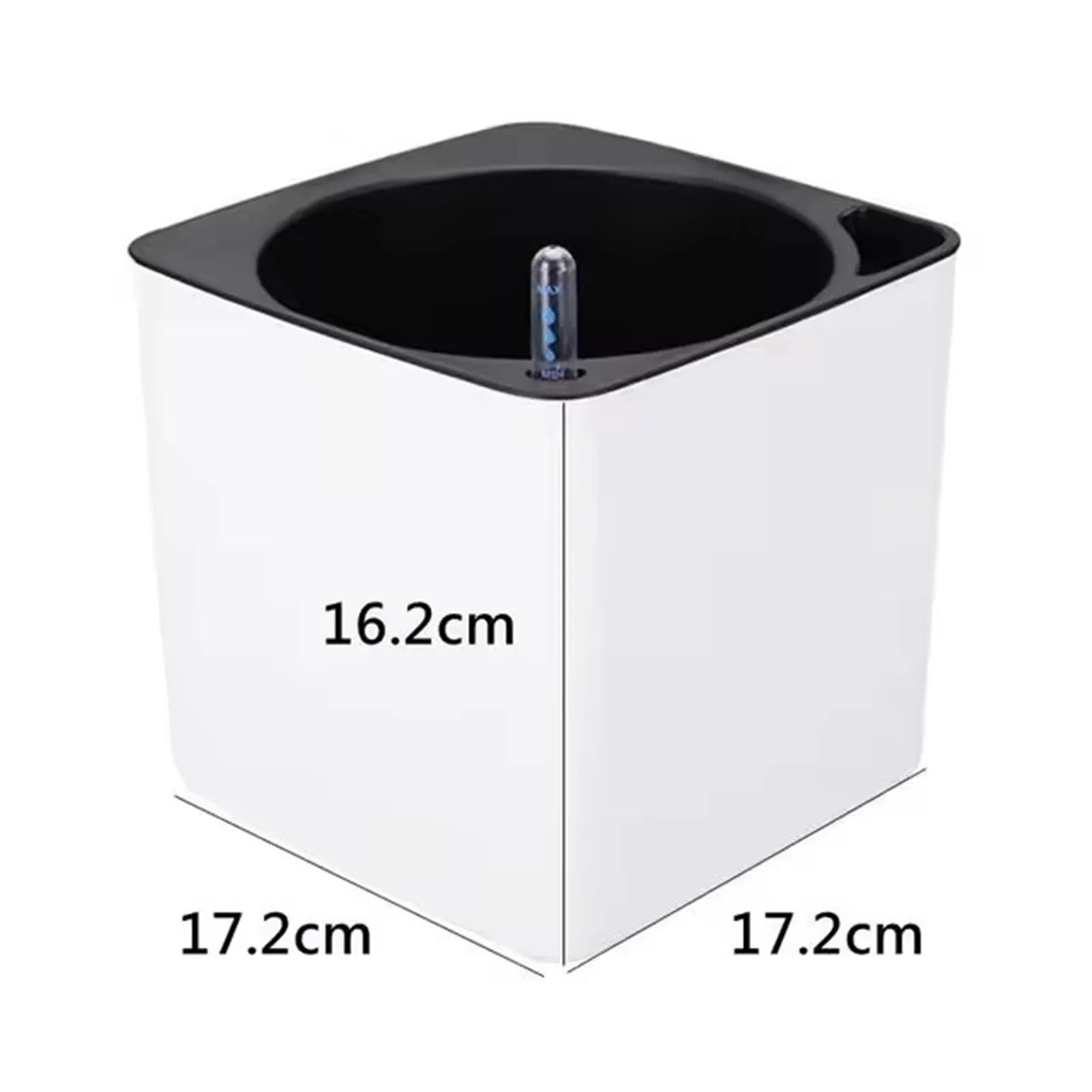 Self Watering Planter White Flower Pot with Water