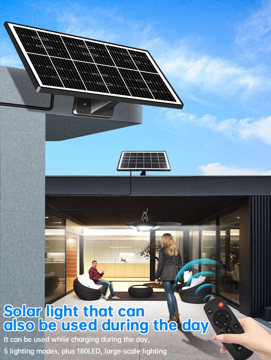 Solar Shed Light Solar Pendant Light Indoor Outdoor 228/180 LED