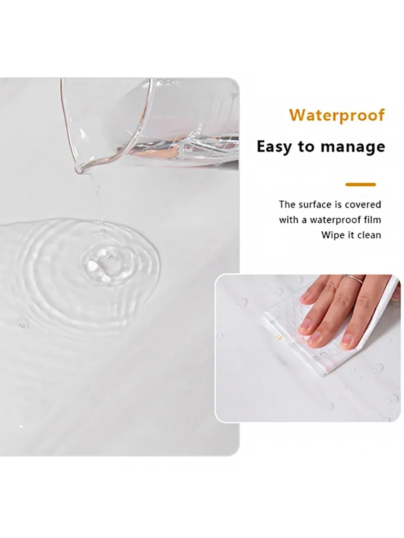 10Pcs Self-adhesive Marble Tiles Sticker Waterproof 30cmx60cm Tiles