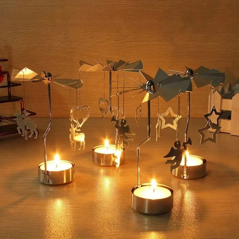1pc Metal Hot Rotating Candle Holder