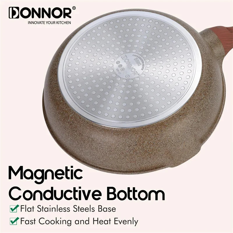 DONNOR Pot and Pan Set Non stick Frying pan 15/16Pcs Cookware