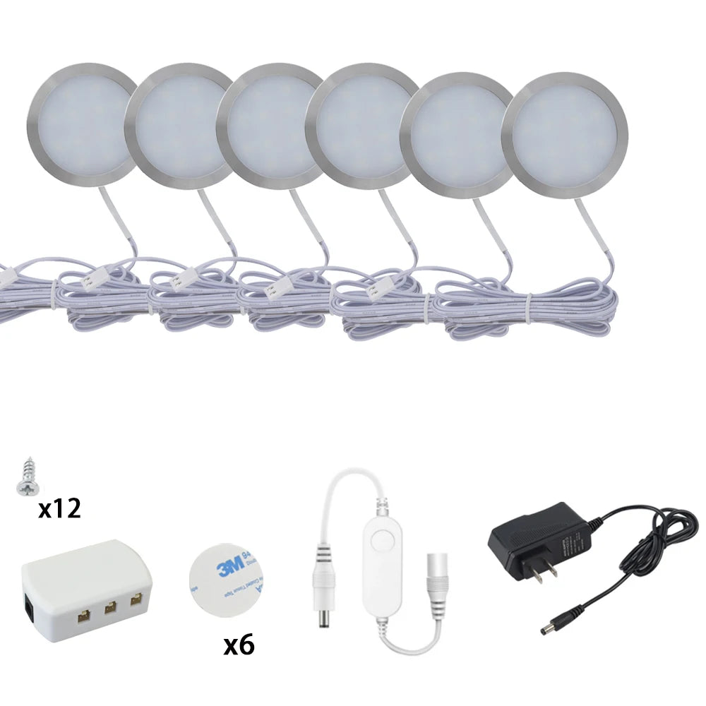 Tuya Zigbee 3.0 Smart LED Under Cabinet Lighting Dimmable Puck Lights Full