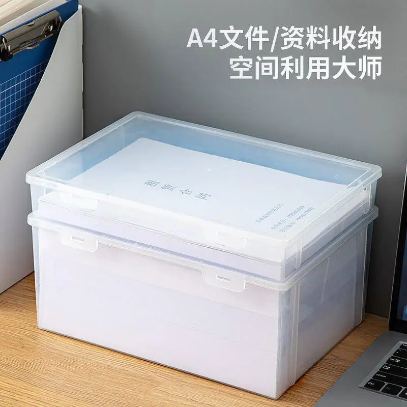 A4 Paper Desktop Storage Case Pencil Storage Box Large Capacity