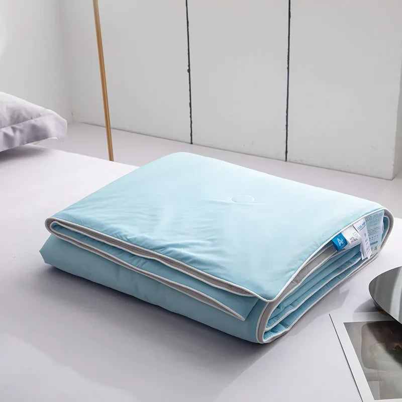 Air Condition Comforter for Summer Pure Color Ice Silk Cooling Blanket