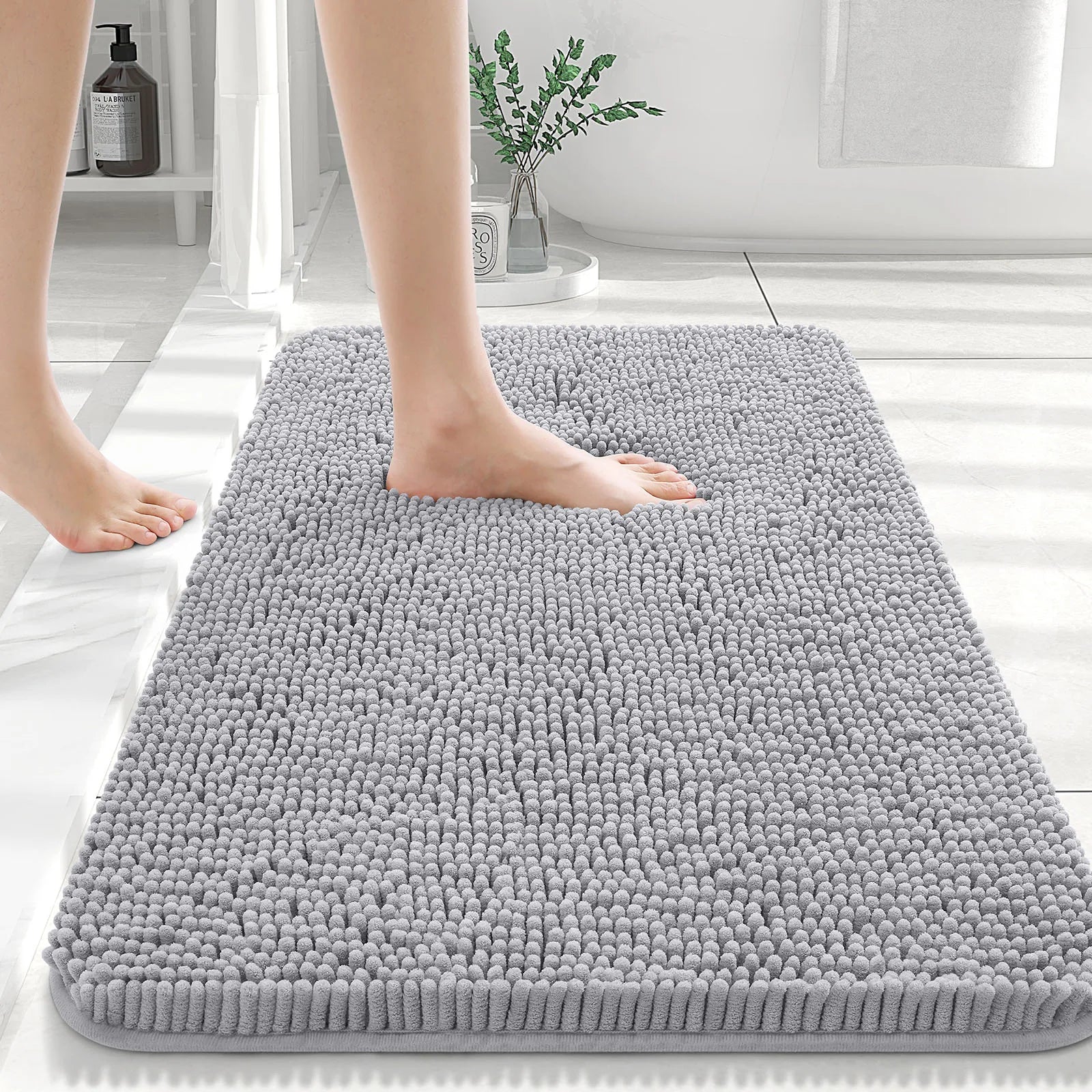 HAPIHAPPY New Chenille Bathroom Rug Mat Extra Soft Thick