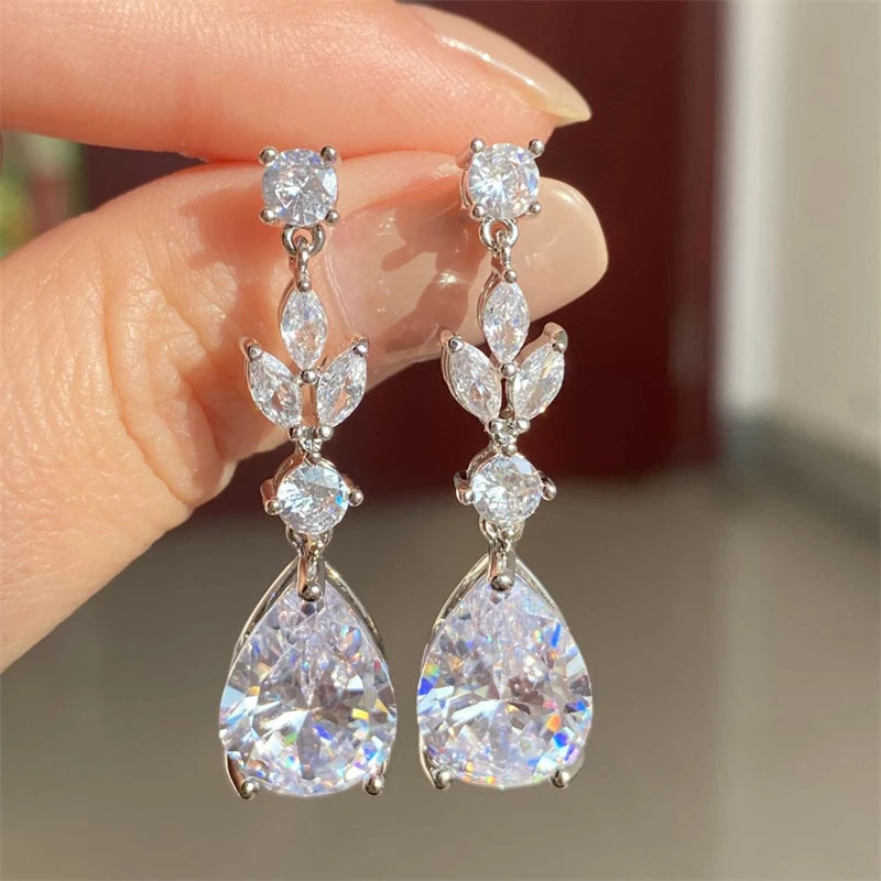 ZAKOL Brand Luxury AAA Zircon Earrings Necklace Jewelry Set