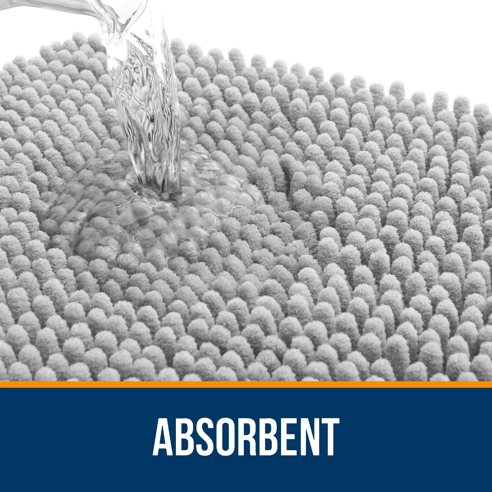 HAPIHAPPY New Chenille Bathroom Rug Mat Extra Soft Thick