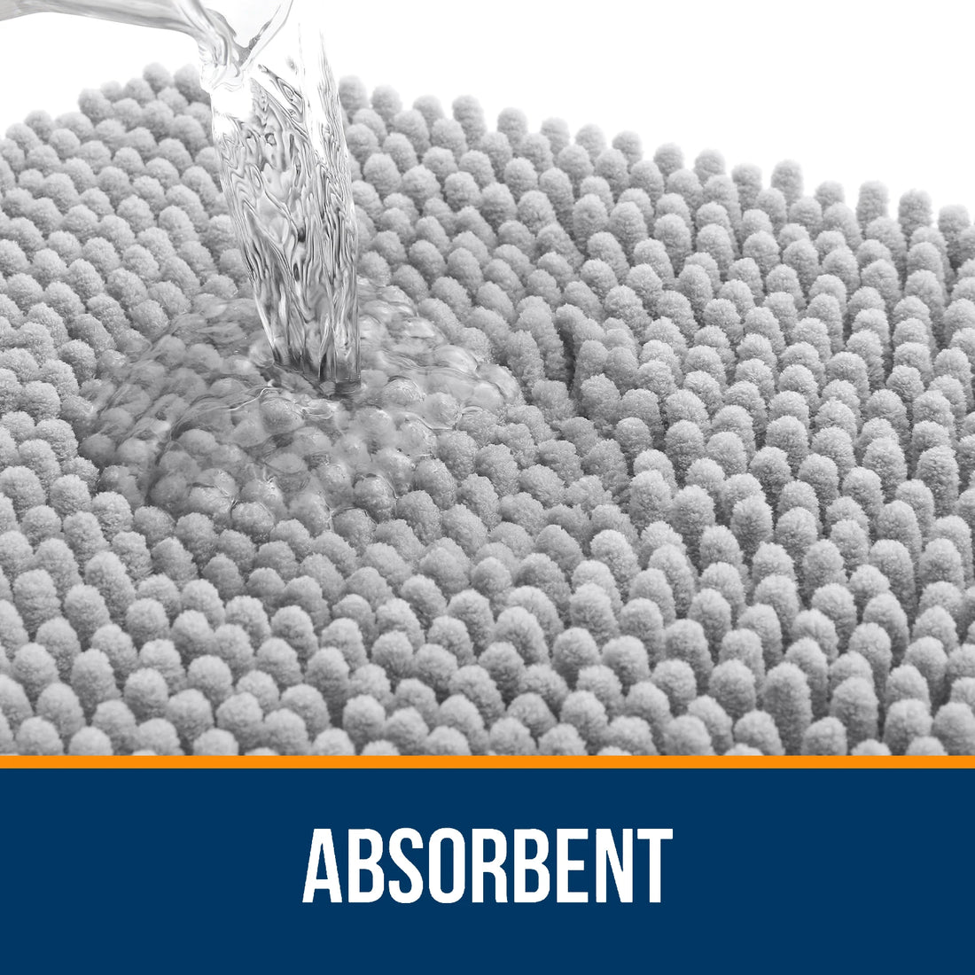 HAPIHAPPY New Chenille Bathroom Rug Mat Extra Soft Thick