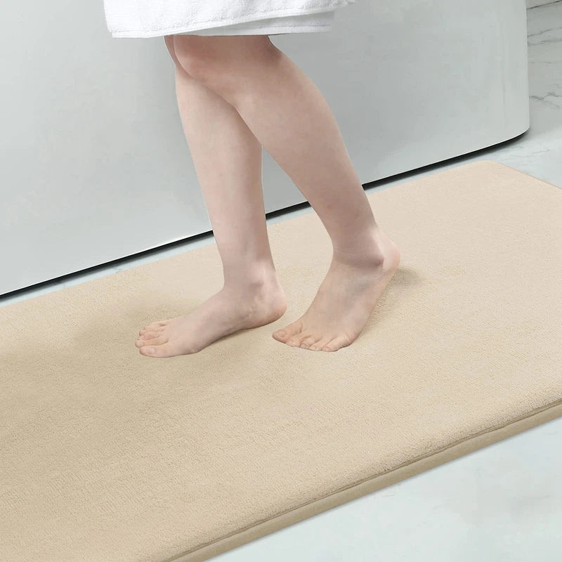 Homaxy Super Absorbent Bath Mat Memory Foam Carpet Non-Slip