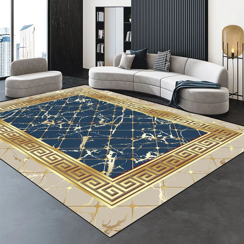 Modern Golden Luxury Carpet Large Living Room Decoration