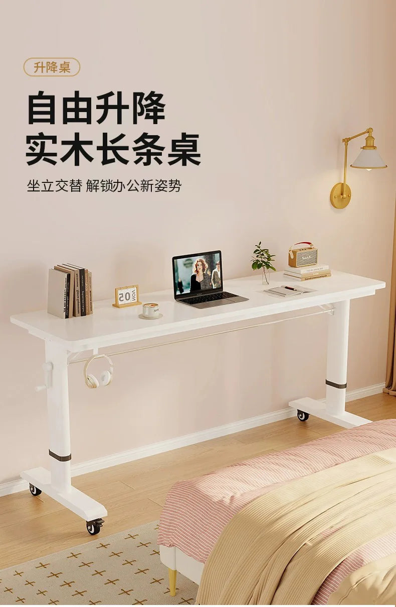 Adjustable Overbed Laptop Desk with Wheels