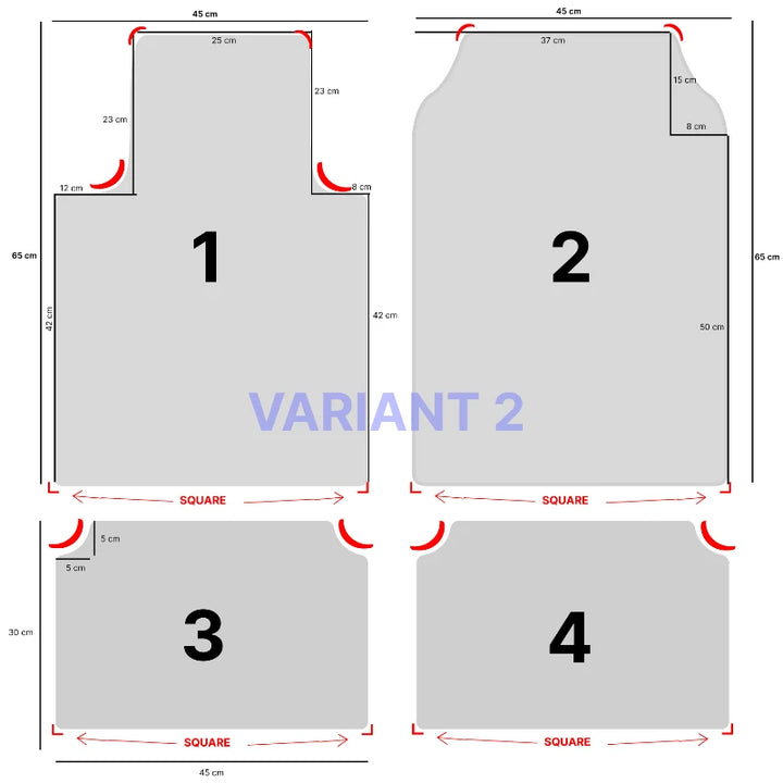 Set of Bohemian Style Floor Mat Universal Size Car Foot Mat