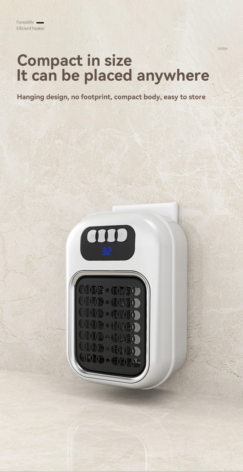 Xiaomi New Portable Heater Mini Electric Heater Plug in Wall Room Heater