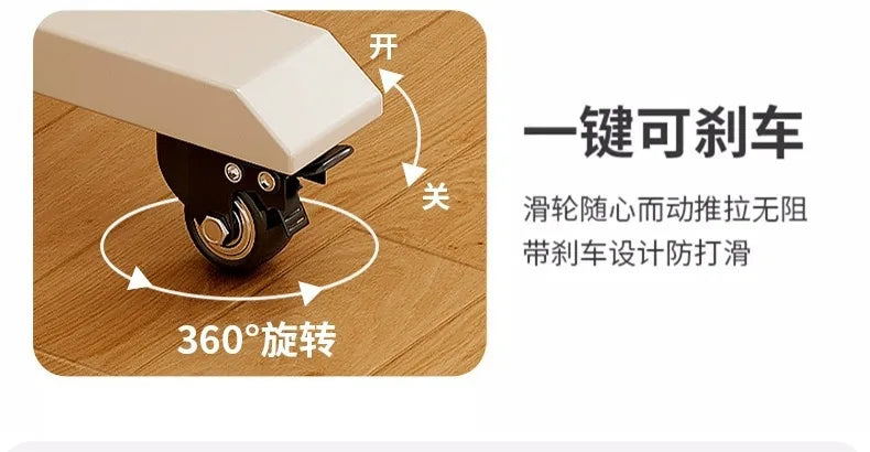 Adjustable Overbed Laptop Desk with Wheels