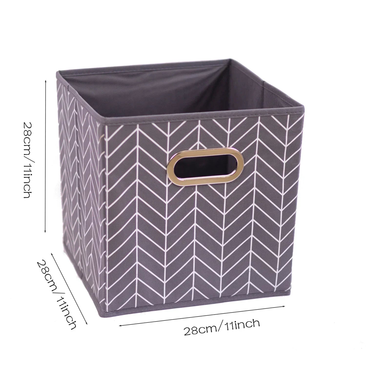 Foldable Organizer Basket With Handle Collapsible Storage Box
