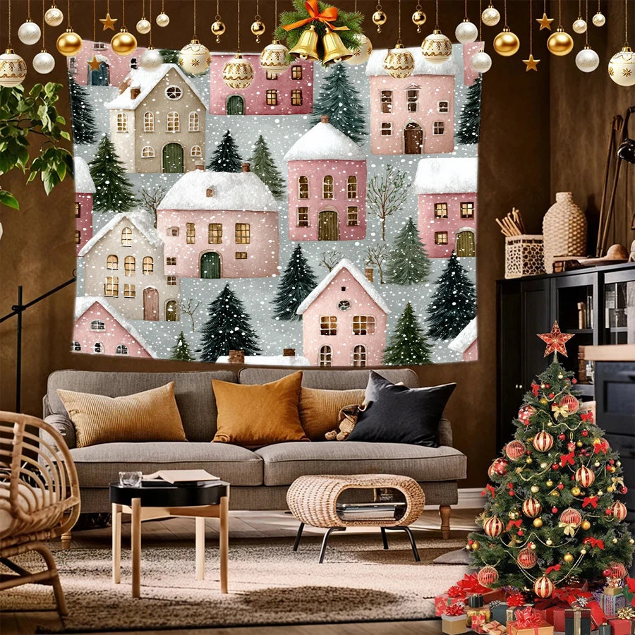 Moose Christmas Wall Hanging Background Cloth Hanging Cloth